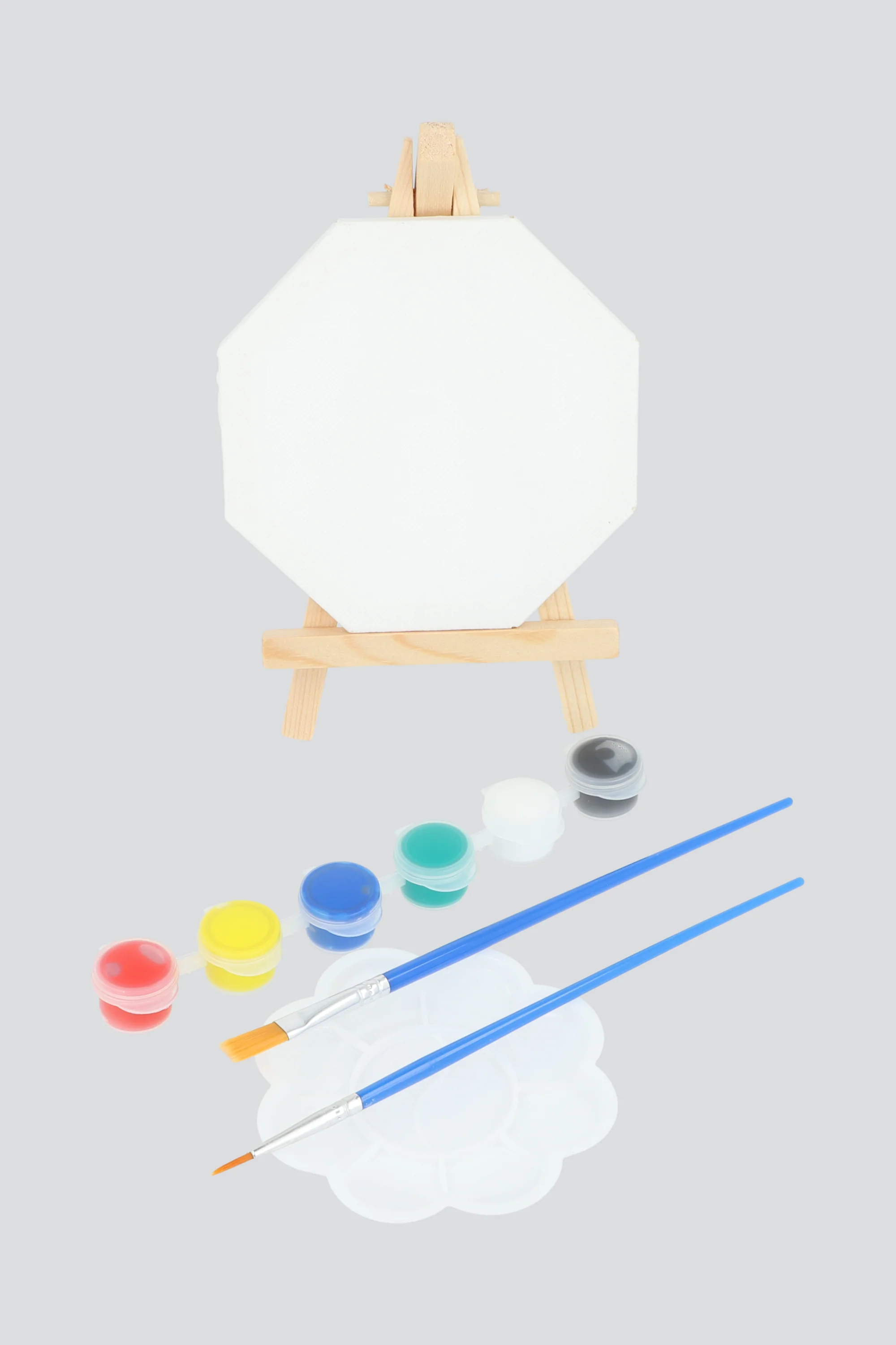 Set diy caballete lienzo hexagonal